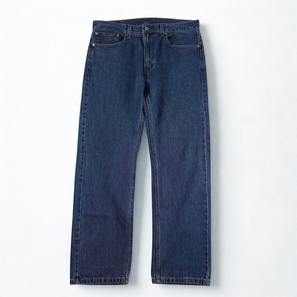 Levi 505 Regular Fit Jeans Mens 36x32 Blue Straight Leg Denim Classic Americana